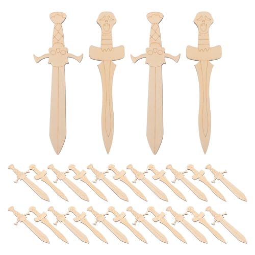JOINPAYA 40 Stück unbehandeltes Holzhandwerk: Holzstücke mit Piratenmotiven zum Bemalen – DIY-Hängeornamente aus Holz zum Ausschneiden für pädagogische Aktivitäten von JOINPAYA