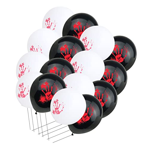 JOINPAYA 40Stücke Blutige Handabdruck Luftballons für Halloween Dekoration Gruselige Partybedarf mit Weißen und Schwarzen Ballons für Horror Themen JOINPAYA 40Stücke Blutige Handabdruck Luftballons für Halloween Dekoration Gruselige Partybedarf mit Weißen und Schwarzen Ballons für Horror Themen von JOINPAYA
