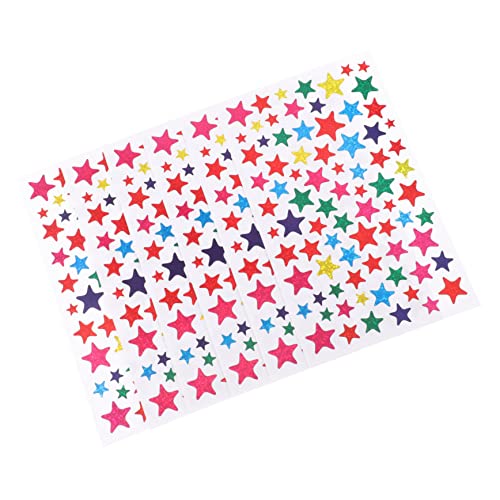 JOINPAYA 5 Blätter Sternaufkleber für Kinder Selbstklebende Belohnungssterne Dekorative Bastelsterne für Lehrer und Eltern Ästhetische Sticker für Schulprojekte und Selbstgemacht Deko von JOINPAYA