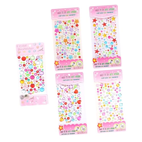 JOINPAYA 5 Blätter Stick Flatback Strasssteine Wand Dekorationen wandornament Handwerkliche Dekorationen DIY-Dekorationen Acryl-Flatback-Edelsteine Acryl Flatback-Diamanten Schmuckzubehör von JOINPAYA