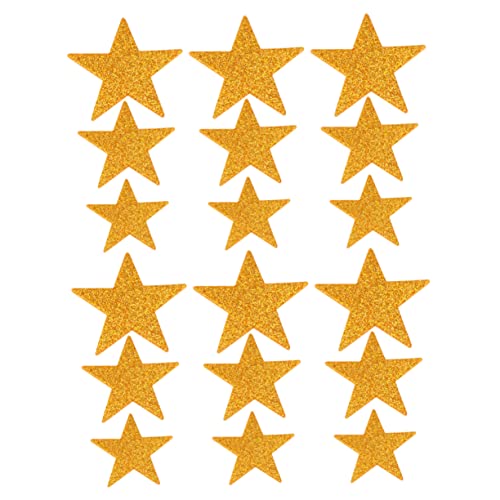 JOINPAYA 5 Packungen Mit 250 Stück Fünfzackiger Sternförmiger Wandaufkleber Glitzernder Pentagrammaufkleber Schaum Pentagrammförmige Wandtattoos Zarte Fünfzackige Sternwandpasten Für von JOINPAYA