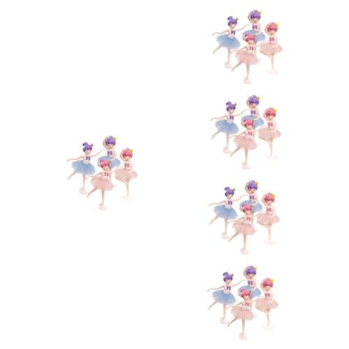 JOINPAYA 5 Sätze Ballerina Mädchen Ballerina Geburtstagspuppe Kleine Ballett Mädchen Figuren Ballett Figuren Ballett Ballett Figur Tortenaufsatz Ballett 4 Stück * 5 von JOINPAYA