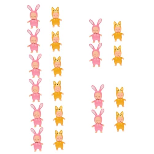 JOINPAYA 5 Sätze Schlafender -kuchen-korb Kaninchenfiguren Einhorn-kuchenaufsatz Babypuppenfiguren Alles Zum Geburtstag-kuchenaufsatz Kuchen-hasen-topper Pvc 4 Stück * 5 von JOINPAYA
