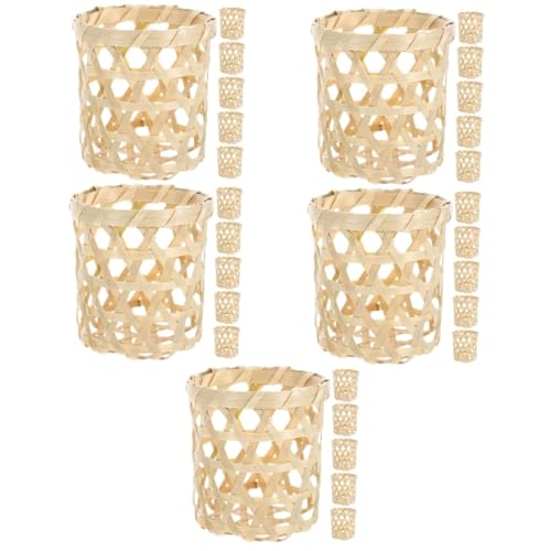 JOINPAYA 5 Sätze Tischkerzenhalter Für Tisch Mit Rustikal Flammenlos Dekoration Party Runder Korb Votiv- Weiden Wohnkultur Votivhalter Essen Bambus Beige 6 Stück * 5 JOINPAYA 5 Sätze Tischkerzenhalter Für Tisch Mit Rustikal Flammenlos Dekoration Party Runder Korb Votiv- Weiden Wohnkultur Votivhalter Essen Bambus Beige 6 Stück * 5 von JOINPAYA