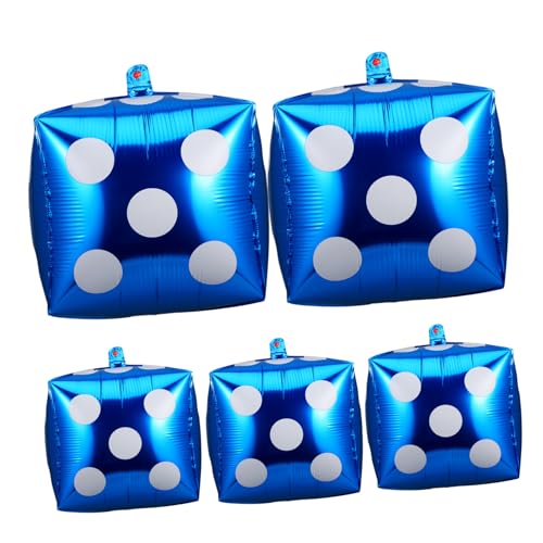 JOINPAYA 5 Stück Ballon Geburtstagsballons Hintergrund Folienwürfelballons Blaue Luftballons Würfeldekorationen Themenparty Ballonstäbchen Ballonbogen-kit Aluminiumfolie Blue JOINPAYA 5 Stück Ballon Geburtstagsballons Hintergrund Folienwürfelballons Blaue Luftballons Würfeldekorationen Themenparty Ballonstäbchen Ballonbogen-kit Aluminiumfolie Blue von JOINPAYA