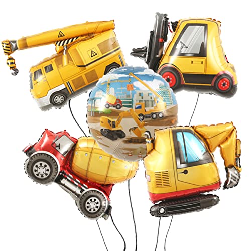 JOINPAYA Lebendige Bau-lkw-luftballons für Jungen Zum Geburtstag 5er-pack Bau-party-zubehör JOINPAYA Lebendige Bau-lkw-luftballons für Jungen Zum Geburtstag 5er-pack Bau-party-zubehör von JOINPAYA