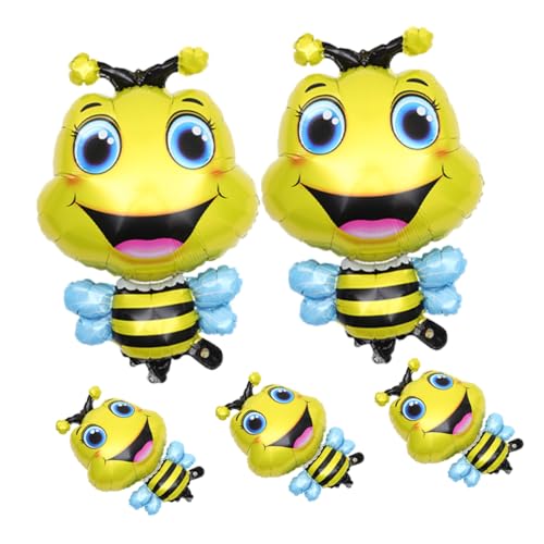 JOINPAYA 5 Stück Insektenballon Neon Leuchtballon Pastell Ballonbogen Set Seifenblasenmaschine Planetenballons Insekten Tierballons Riesenballon Bienen Partyballons Bär Ballons von JOINPAYA