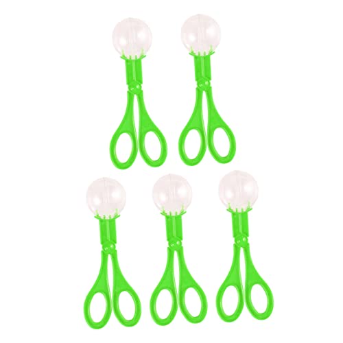 JOINPAYA 5 Stück Kinderscheren Kinderwerkzeuge Fangschereneinsatz Outdoor Clips Outdoor Scherenclips Kunststoff Grün von JOINPAYA