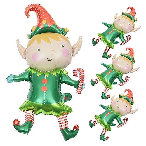 JOINPAYA 5 Stück Weihnachtsballondekoration Hochzeit Lieferungen Weiß Weihnachtsballonverzierung Fröhliche Weihnachtsballons Weihnachtsdeko Luftballons Party Groß Aluminiumfolie von JOINPAYA