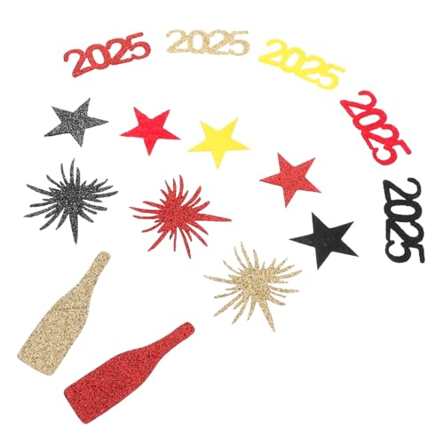 JOINPAYA Tischdekoration Zum Neuen Jahr 50 Stück Glitzerndes Filz-konfetti Esstisch- für Eine Fröhliche Neujahrsparty Stilvolle Feier Wimpelkette JOINPAYA Tischdekoration Zum Neuen Jahr 50 Stück Glitzerndes Filz-konfetti Esstisch- für Eine Fröhliche Neujahrsparty Stilvolle Feier Wimpelkette von JOINPAYA