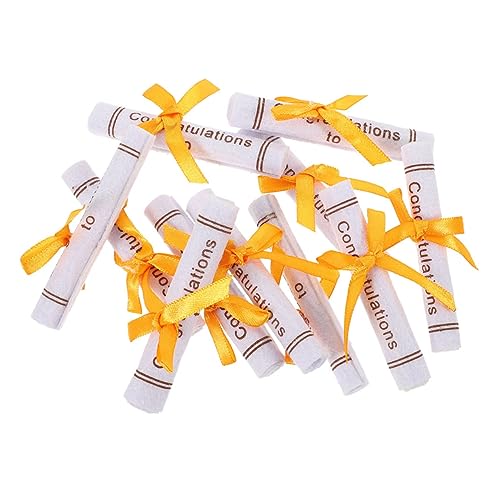 JOINPAYA 50 Stück Abschlussdekorationen Vlies-Ornament Für Abschlussfeiern Miniatur-Zertifikat Für Puppendekoration Zufällige Farbe JOINPAYA 50 Stück Abschlussdekorationen Vlies-Ornament Für Abschlussfeiern Miniatur-Zertifikat Für Puppendekoration Zufällige Farbe von JOINPAYA