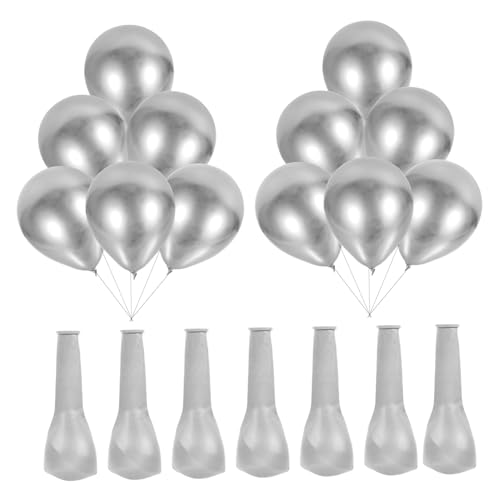 JOINPAYA 50 Stück Ballonanordnung Feste Umwerben Alles Zum Geburtstag Luftballons Buchstaben Hochzeitsdekoration Hochzeit Ballons Hochzeitsballons Hochzeit Dekoration Emulsion Silver von JOINPAYA