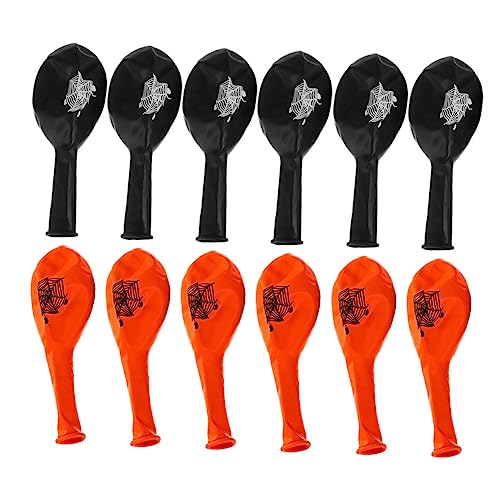 JOINPAYA 50 Stück Ballons halloween luftballons halloween ballons Holiday balloons Halloween-Kürbisballons Halloween- Zubehör für Partydekoration Ballons Ornamente Emulsion Black von JOINPAYA