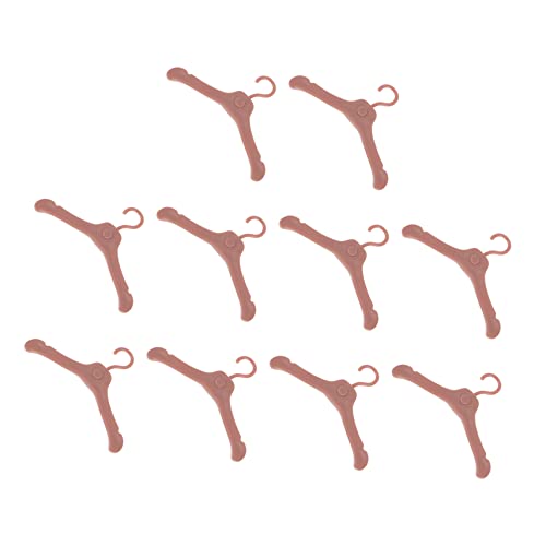 JOINPAYA 50 Stück Mini -Kleidung Hängen Miniaturpuppenaufhänger Puppenkleiderbügel Gestell Puppen -Outfit -kleiderbügel Kleine Puppenbügel Mini-kleiderbügel Plastik von JOINPAYA