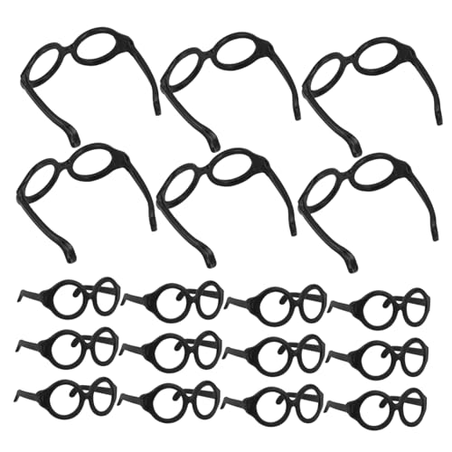 JOINPAYA 50 Stück Puppenbrille Blau Gefälscht Unser Kind Mädchen Gläser Kreis Mini Brillen Zum Anziehen Der Puppe Brillenrequisiten Zum Anziehen Puppenzubehör Black Plastik von JOINPAYA