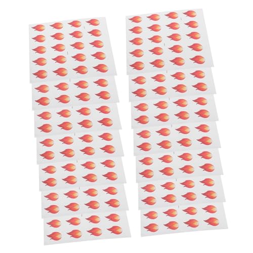 JOINPAYA 500 Pcs Flammenaufkleber mini Aufkleber lustige Aufkleber Feuer Aufkleber Küchenetiketten für Behälter Aufkleber für Lebensmittelverpackungen kleine Etikettenaufkleber PVC von JOINPAYA