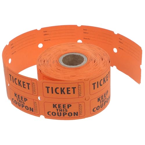 JOINPAYA 500 Stück Raffle Tickets Orange Doppelte Rolle für Veranstaltungen Partys Fundraiser und Gewinnspiele für Tombola Konzerte Feiertagsfeiern und Mehr JOINPAYA 500 Stück Raffle Tickets Orange Doppelte Rolle für Veranstaltungen Partys Fundraiser und Gewinnspiele für Tombola Konzerte Feiertagsfeiern und Mehr von JOINPAYA