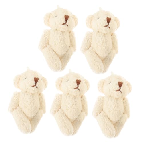 JOINPAYA 5stücke Bärenornament Niedliche Perlenvelours Bärenpuppen Mit Hüten Und Accessoires Für Kleidung Taschen Und Schals Für Kreative Bastelprojekte von JOINPAYA