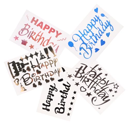 JOINPAYA 5stücke Teiliges Geburtstag Aufkleber Für Ballon-Dekoration Bunte Selbstklebende Sticker Für Partys Einfache Anwendung Für Wände Und Fenster Schafft Festliche Atmosphäre von JOINPAYA