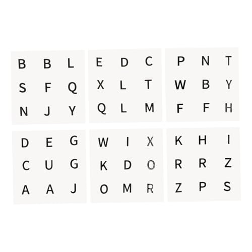 JOINPAYA 6 Blätter Zauberwürfel-Hilfszubehör puzzlezubehör Puzzlewürfel Puzzle Cube Zubehör Großdruck Buchstabensticker Aufkleber mit englischen Buchstaben PVC von JOINPAYA