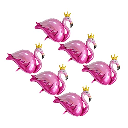 JOINPAYA 6 Stück Flamingo-ballon Tropisch Flamingo -ballon Flamingo-party Für Riesige Flamingoballons Geburtstag Luau-ballons Flamingo-heliumballons Luau-partyballons Aluminiumfolie Rosa von JOINPAYA