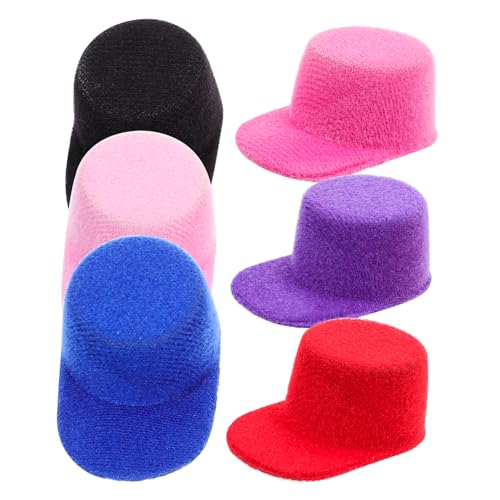 JOINPAYA 6 Stück Mini-Schirmmütze Minihüte zum Basteln Kleiner Hut Miniatur-Puppenhut Mini-Strickmützen Minihüte basteln kreative Hutverzierung Puppenhaushut Foto Requisite Mini-Hüte Eva von JOINPAYA