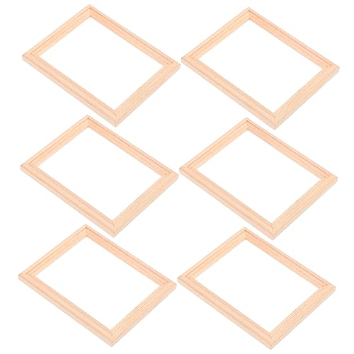 JOINPAYA 6 Stück Miniatur Holz Bilderrahmen Teiliges für Puppenhaus Kunstvolle Fotorahmen für DIY Projekte Langlebige Dekoration und Kreative Gestaltung für Mikrolandschaften JOINPAYA 6 Stück Miniatur Holz Bilderrahmen Teiliges für Puppenhaus Kunstvolle Fotorahmen für DIY Projekte Langlebige Dekoration und Kreative Gestaltung für Mikrolandschaften von JOINPAYA
