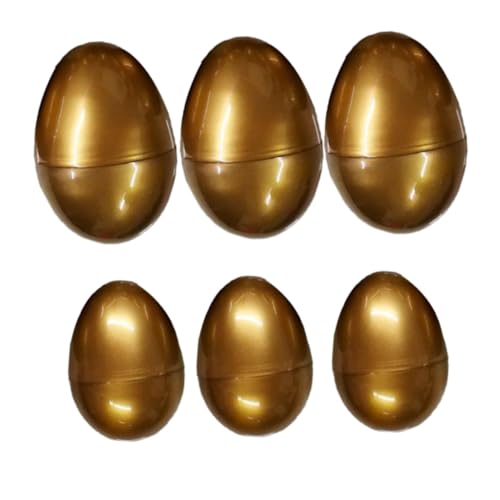 JOINPAYA 6 Stück Plastikeier groß Party Korb Jagd leer ostereier fillable easter eggs Ostereier für Verlosungen Eierschale aus Kunststoff Osterzubehör neu p Golden JOINPAYA 6 Stück Plastikeier groß Party Korb Jagd leer ostereier fillable easter eggs Ostereier für Verlosungen Eierschale aus Kunststoff Osterzubehör neu p Golden von JOINPAYA
