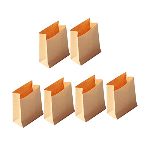 JOINPAYA 6 Stück Puppenhaus-papiertüte Taschen Mini Klein Zubehör Für Puppenhäuser Winzig Puppenstubentasche Papiertüten Khaki von JOINPAYA