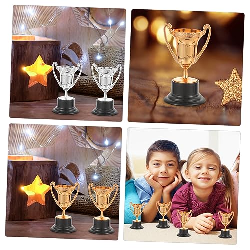 JOINPAYA 6 Stück Teiliges Kleine Kunststoff Trophäen in Gold Silber Bronze Preiswürdige Pokale für Sportveranstaltungen Partys Ehrungs und Dekorationszwecke Vielseitige von JOINPAYA
