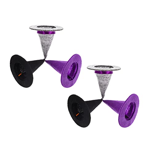 JOINPAYA 6 Stück Teiliges Mini Hexenhüte für Weinflaschen Handgemachte Halloween Dekoration Schwarz und für Partys und Raumdekoration von JOINPAYA
