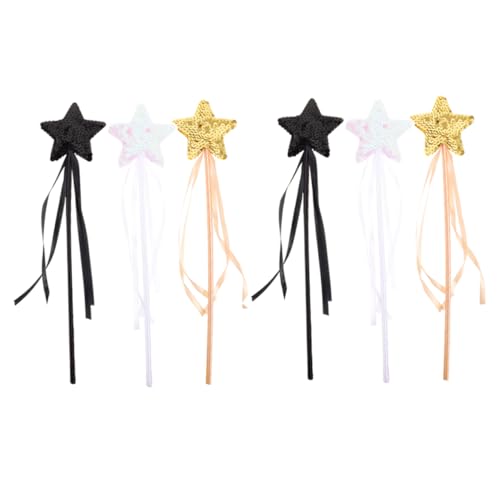 JOINPAYA 6stücke Glitzernde Sternen-zauberstäbe Für Mädchen Magische Feenstäbe Und Party-dekoration Und Kostümzubehör Für Halloween Und Feste JOINPAYA 6stücke Glitzernde Sternen-zauberstäbe Für Mädchen Magische Feenstäbe Und Party-dekoration Und Kostümzubehör Für Halloween Und Feste von JOINPAYA