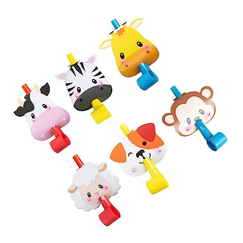 JOINPAYA 6 Stück tierischer blasen Kinderspielzeug Lutscher für glühen Dekorationen für toys Blowouts pfeifen Blowouts Gebläse Plastikpapier von JOINPAYA