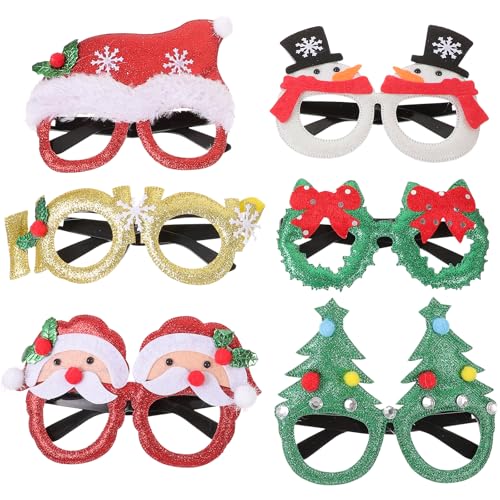 JOINPAYA 6 X Weihnachts-brillenrahmen: Glitzer-brillen, Kostüm für Zubehör, Fotoautomaten, Party-dekorationen, Großpackungen JOINPAYA 6 X Weihnachts-brillenrahmen: Glitzer-brillen, Kostüm für Zubehör, Fotoautomaten, Party-dekorationen, Großpackungen von JOINPAYA
