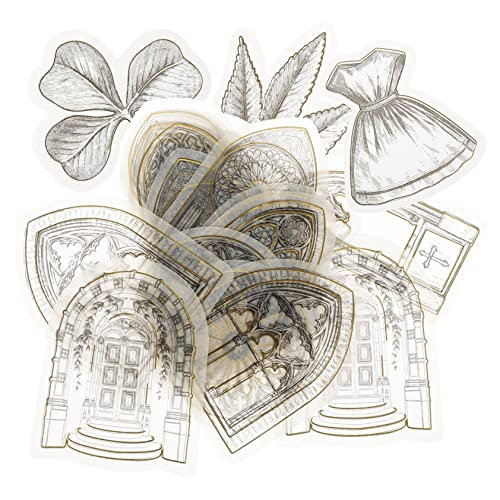 JOINPAYA 60stücke Scrapbooking Aufkleber Dekorative Papier Sticker Für Notizbuch Und Bastelprojekte Ästhetische Goldene Designs Für Kreative Erinnerungen von JOINPAYA
