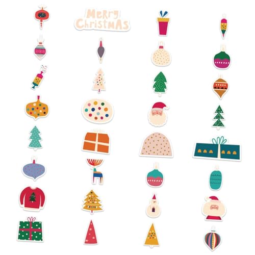 JOINPAYA 64 Stück Weihnachtsaufkleber Personalized Personalised dekorative Sticker Weihnachts Aufkleber Xmas-Aufkleber Umschlagaufkleber Aufkleber für Geschenketiketten Papier von JOINPAYA