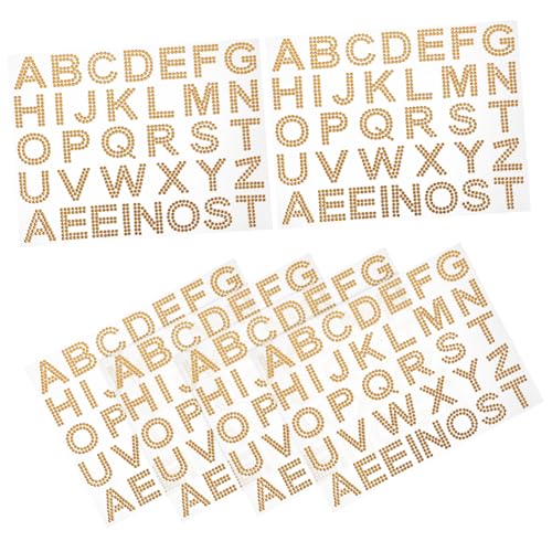 JOINPAYA 6blätter Glitzer Rhinestone Aufkleber Selbstklebende Buchstaben Für Dekoration Von Kleidung Tassen Und Mehr Vielseitige Funkelnde Sticker Für Kreative Projekte von JOINPAYA