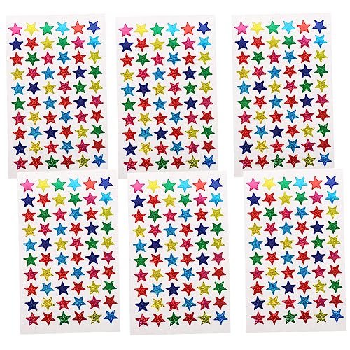 JOINPAYA 6blätter Holografische Sternaufkleber Selbstklebende Glitzersterne Für Bastelarbeiten Kinderbelohnungen Dekorative Sticker Für Partys Und von JOINPAYA