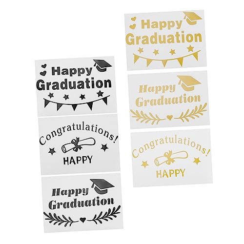 JOINPAYA 6stücke Graduation Balloons Sticker Selbstklebende Aufkleber Für Abschlussfeiern Material Farbenfroh Langlebige Dekoration Für Wände Und Fenster Party-atmosphäre von JOINPAYA