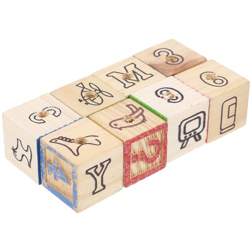 JOINPAYA 8 Set Holz Alphabet Blöcke Vogel Spielzeug Pädagogisches Papagei Puzzle Spiel Glatte Zufalls Muster Mit Löchern JOINPAYA 8 Set Holz Alphabet Blöcke Vogel Spielzeug Pädagogisches Papagei Puzzle Spiel Glatte Zufalls Muster Mit Löchern von JOINPAYA