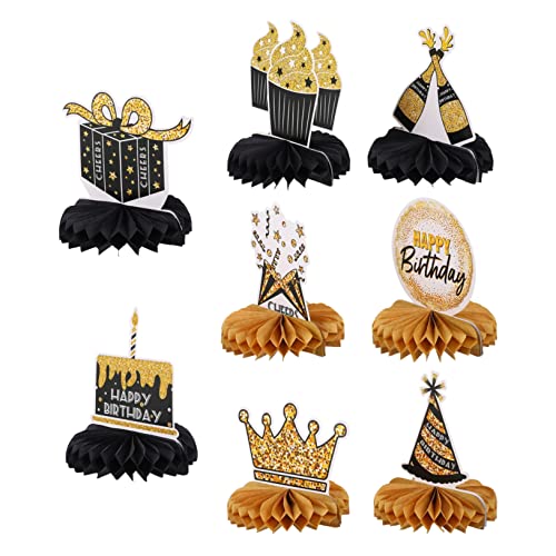 JOINPAYA 8 Stücke Honeycomb Geburtstag Dekorationen Schwarz Honeycomb Topper Für Party Mittelpunkt JOINPAYA 8 Stücke Honeycomb Geburtstag Dekorationen Schwarz Honeycomb Topper Für Party Mittelpunkt von JOINPAYA
