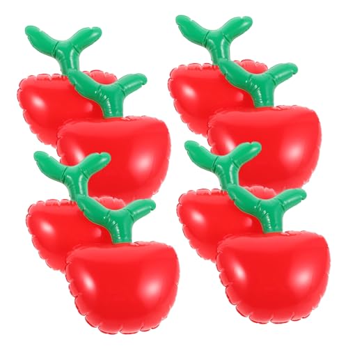 JOINPAYA 8 Stück Teiliges Aufblasbare Rote Apfelballons aus Strapazierfähigem PVC als Kreative Party Klassenzimmerdekoration für Einschulungsfeiern Vielseitig als Foto-requisiten und von JOINPAYA