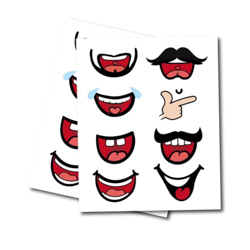 JOINPAYA 8packungen Mundaufkleber Lustige Lippen Aufkleber Für Gesichtsmasken Selbstklebende Abnehmbare Dekorative Smile Sticker Für Kreative Gestaltung von JOINPAYA