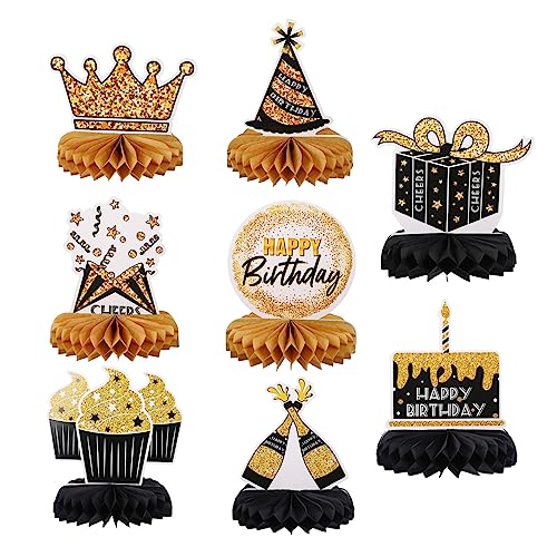 JOINPAYA 8st Wabenkugel Aus Schwarzgold Waben-Topper Geburtstags-wabendekorationen Girlande Honig Geburtstagsparty-Dekoration Tischdekoration Zum Geburtstag Bienenwabe Papier JOINPAYA 8st Wabenkugel Aus Schwarzgold Waben-Topper Geburtstags-wabendekorationen Girlande Honig Geburtstagsparty-Dekoration Tischdekoration Zum Geburtstag Bienenwabe Papier von JOINPAYA