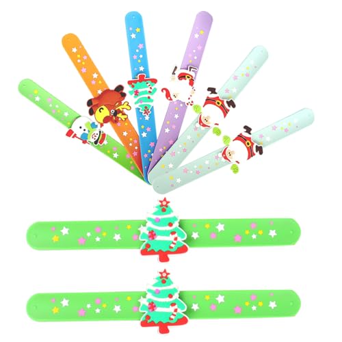 JOINPAYA 8stücke Teiliges Weihnachts-silikon-schnapparmband Bunte Cartoon-designs Elastische Slap-armbänder Für Partys Und Veranstaltungen JOINPAYA 8stücke Teiliges Weihnachts-silikon-schnapparmband Bunte Cartoon-designs Elastische Slap-armbänder Für Partys Und Veranstaltungen von JOINPAYA