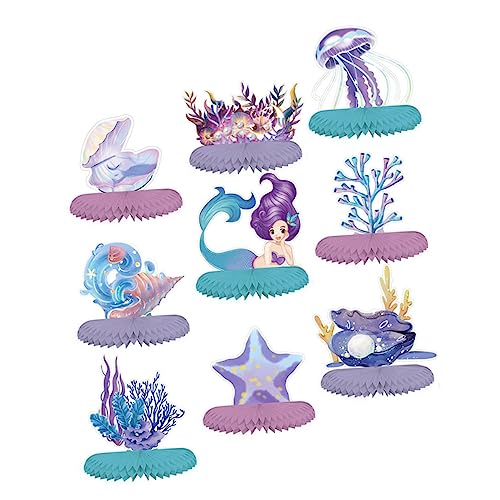 JOINPAYA Meerjungfrau Waben Mittelstücke 9pcs Party Dekorationen Meerjungfrau Thema Tisch Waben JOINPAYA Meerjungfrau Waben Mittelstücke 9pcs Party Dekorationen Meerjungfrau Thema Tisch Waben von JOINPAYA