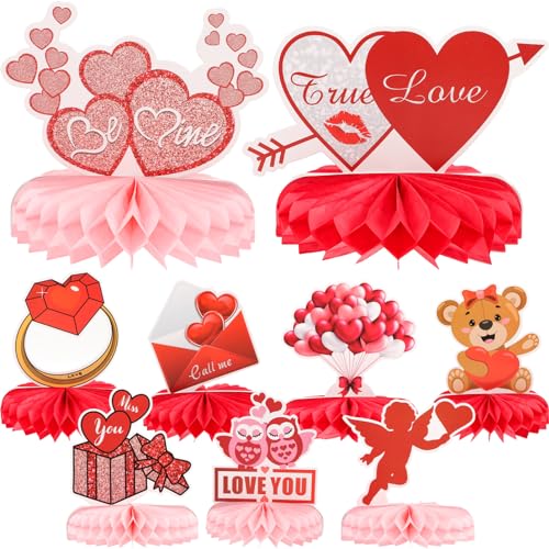 JOINPAYA 9 Stücke Papier Waben Mittelstücke Valentinstag Dekorationen Party Tisch Hause Dekorationen JOINPAYA 9 Stücke Papier Waben Mittelstücke Valentinstag Dekorationen Party Tisch Hause Dekorationen von JOINPAYA
