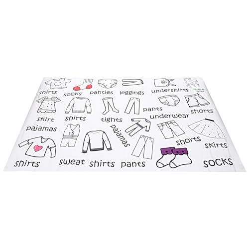 JOINPAYA Clothes Classification Label Sticker Selbstklebend Abziehbar mit Motiv und Text zur Kleidungssortierung für Schrank und Kinderfreundlich Rückstandsfrei Entfernbar von JOINPAYA