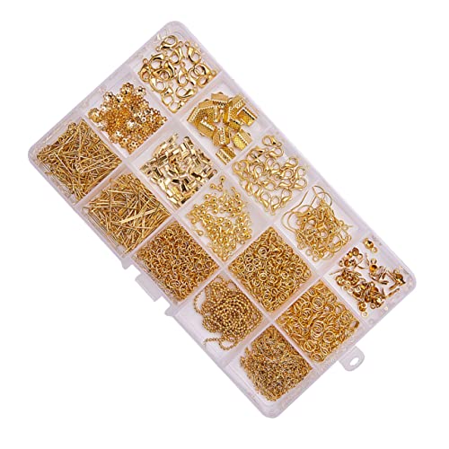 JOINPAYA DIY Ohrring Zubehör Goldfarbene Schmuckmaterialien für Damen zum Selbermachen Langlebige DIY Ohrschmuck Komponenten mit Aufbewahrungsbox für Handgemachte Ohrringe JOINPAYA DIY Ohrring Zubehör Goldfarbene Schmuckmaterialien für Damen zum Selbermachen Langlebige DIY Ohrschmuck Komponenten mit Aufbewahrungsbox für Handgemachte Ohrringe von JOINPAYA