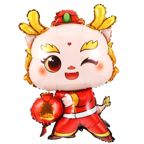 JOINPAYA Drachenballon Mond- Drachenfolienballon groß Pumpe LED Ballongas chinese new year balongas luftballons chinesischer neujahrsballon Mondneujahrsballon Aluminiumfolie Colorful von JOINPAYA